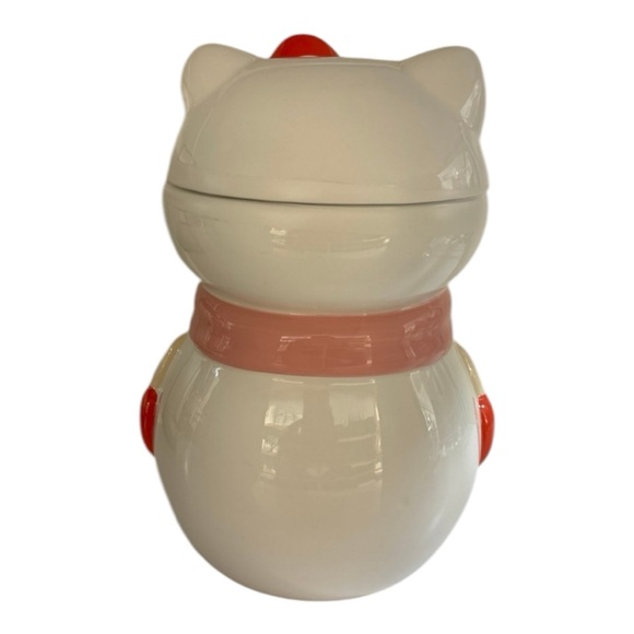 Hello Kitty Christmas Snowman Ceramic Cookie Jar Canister - Picture 2 of 5